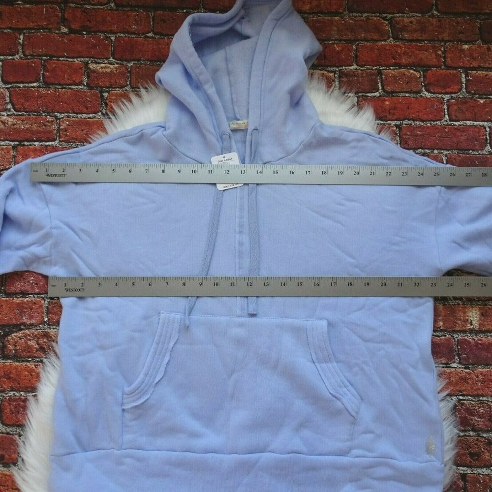 New Free People Movement Sweatshirt Work It Out Hoodie Aurora Blue Athleisure S - Picture 11 of 12